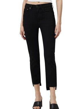 NEW! RAG & BONE WREN HIGH-RISE SLIM STRAIGHT JEANS STEP FRAY CROP DENIM sz 23